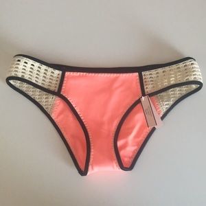Coral/crochet Victoria’s Secret bikini bottom